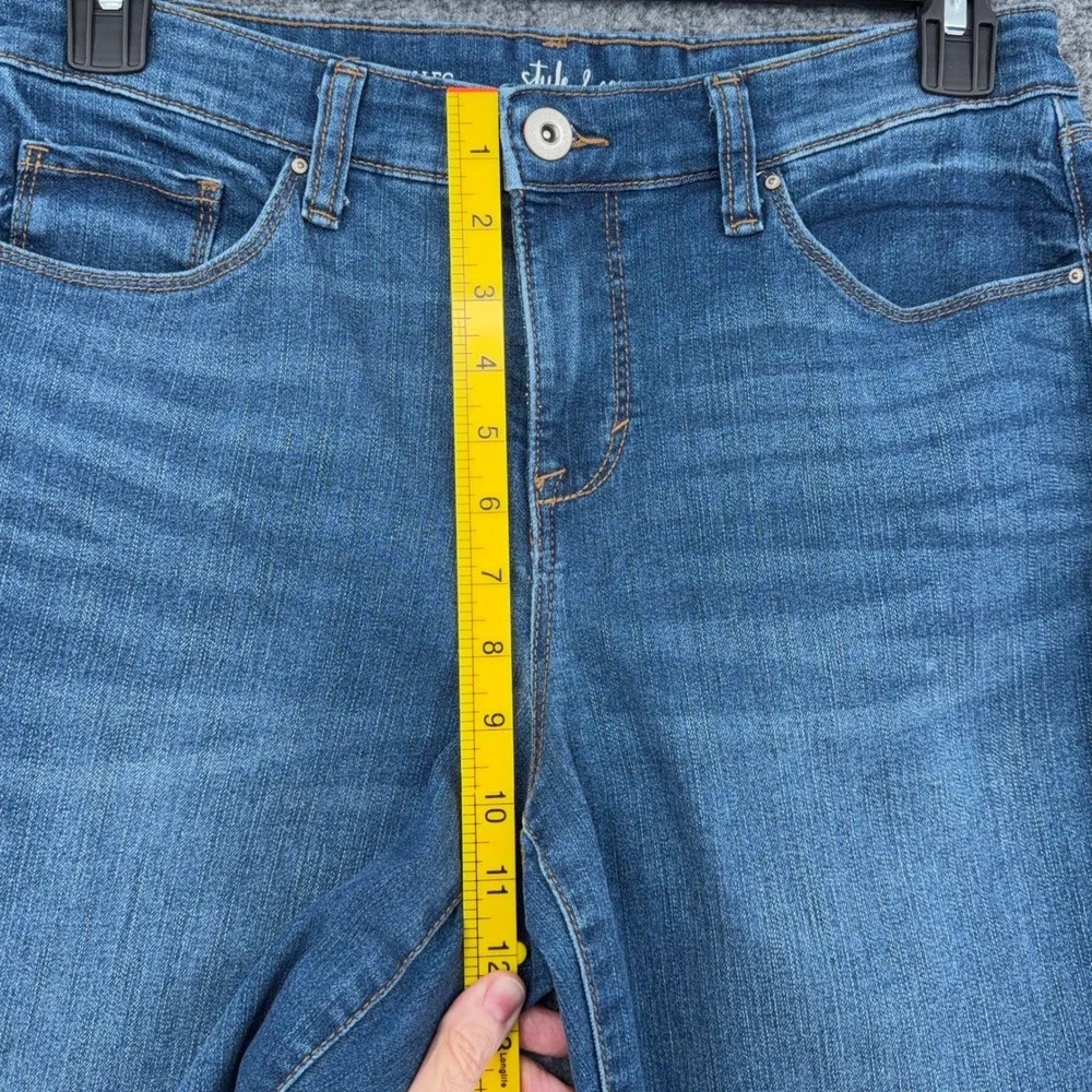 Style & Co Curvy Skinny Leg Jeans Womens 8L Cotton Blend Blue - Picture 6 of 8